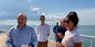 servizio di salvamento sul pontile