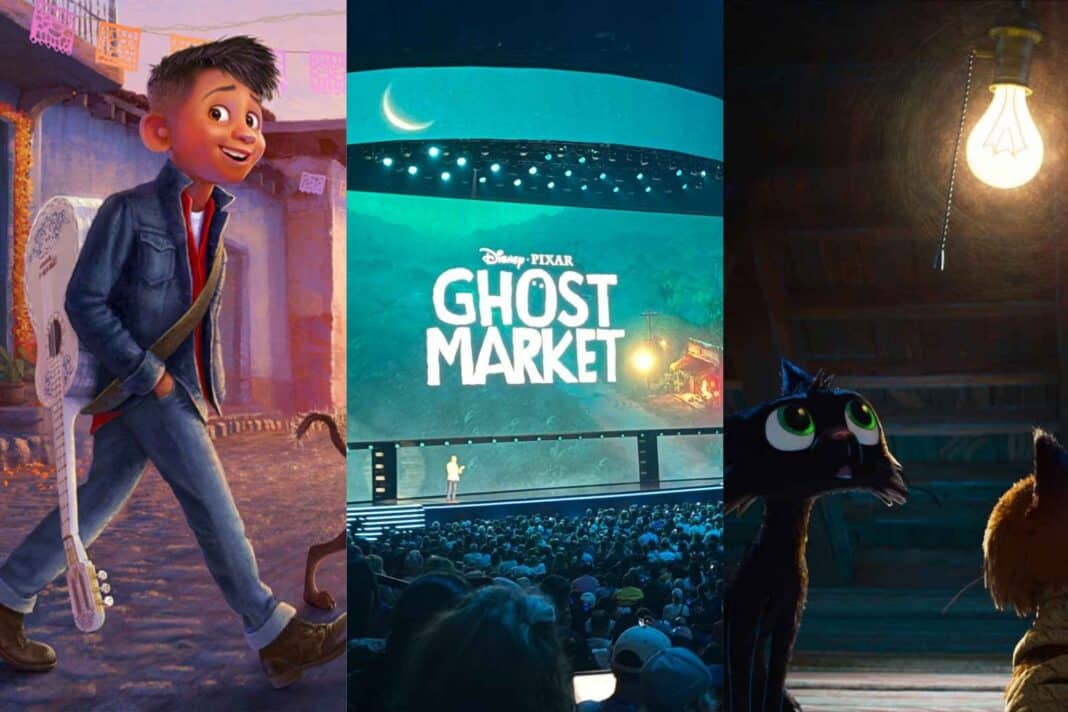 alcuni titoli della Disney in uscita prossimamente: Coco 2, Ghost market, Gatto